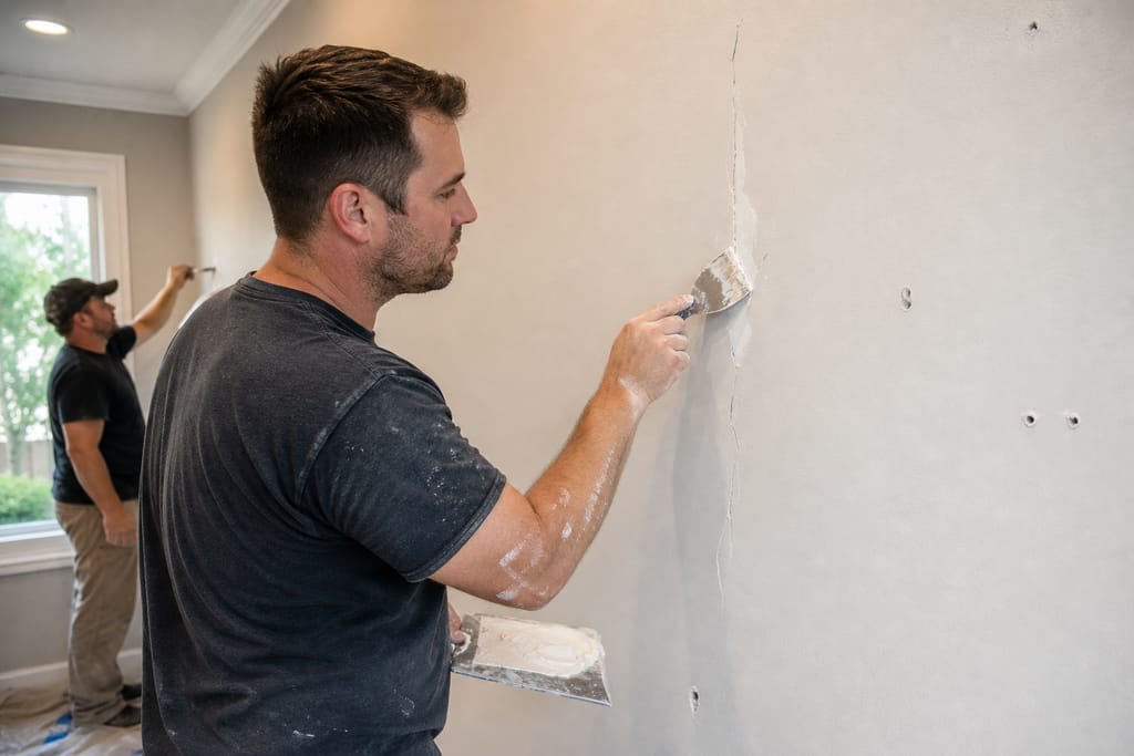 Drywall Hole And Crack Patching photo